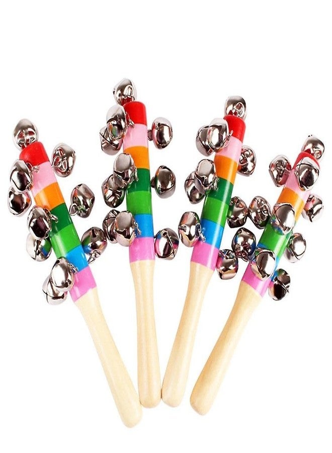 Little Mind Wooden Rattle Set for New Born Bay Baby (TIK TIK, Damura, Dumbles,10 Bell Rattle) Pack of 4 Multi Colour - Image 2